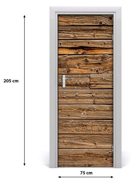 Poster adesivo per porta Muro di legno 75x205 cm