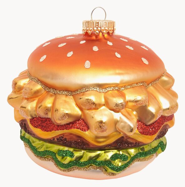 Addobbo per albero di Natale dipinto a mano Burger