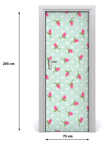Rivestimento Per Porta Rose domestiche 75x205 cm