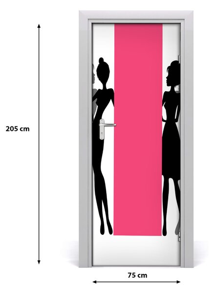 Adesivo per porta Silhouette femminili 75x205 cm
