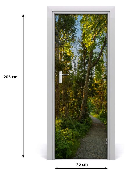 Poster adesivo per porta Sentiero nella foresta 75x205 cm