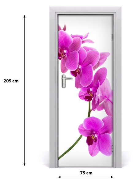 Sticker porta Orchidea rosa 75x205 cm