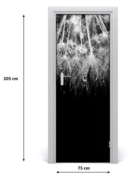 Adesivo per porta interna Semi di dente di leone 75x205 cm