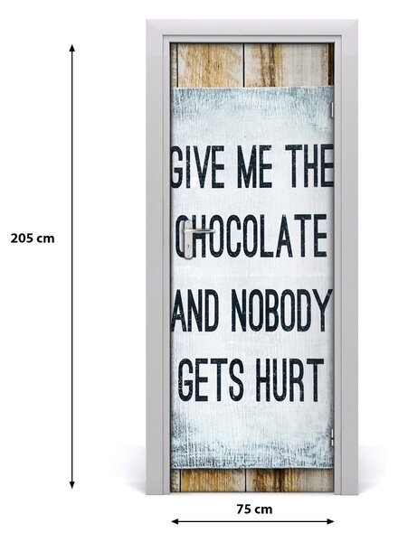 Adesivo per porta Dai al cioccolato 75x205 cm