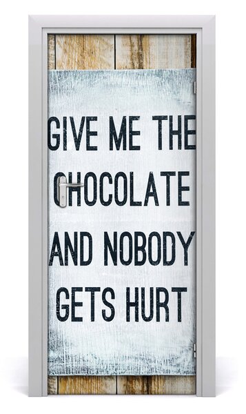 Adesivo per porta Dai al cioccolato 75x205 cm