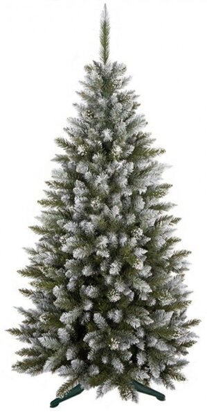 Albero di Natale, pino spesso con rami innevati 220 cm
