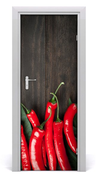 Rivestimento Per Porta Peperoncini piccanti 75x205 cm
