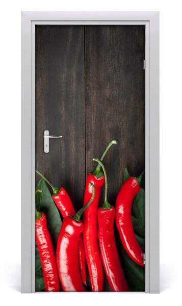 Rivestimento Per Porta Peperoncini piccanti 75x205 cm
