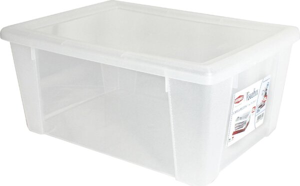 STEFANPLAST Scatola Multiuso Contenitore sottoletto capacit Lt. 10 cm. 36,5x25,5x14 h colore Trasparente - Linea Storage - 13051