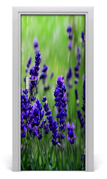 Adesivo per porta interna Campo di lavanda 75x205 cm