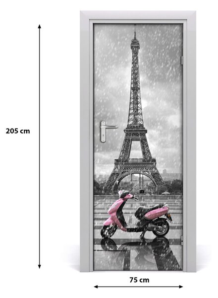 Rivestimento Per Porta Eiffel Tower Scooter 75x205 cm