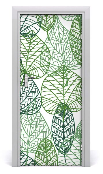 Adesivo per porta Foglie 75x205 cm