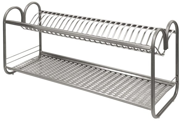 DecHome Scolapiatti Inox con Supporti Laterali Cm 70 - 157300