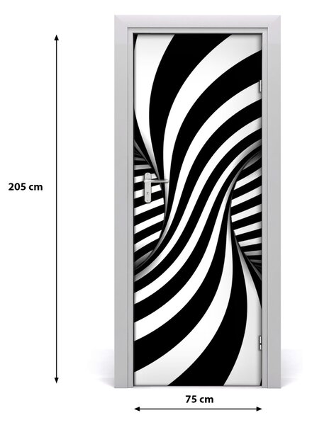 Adesivo per porta interna Vortex di astrazione 75x205 cm
