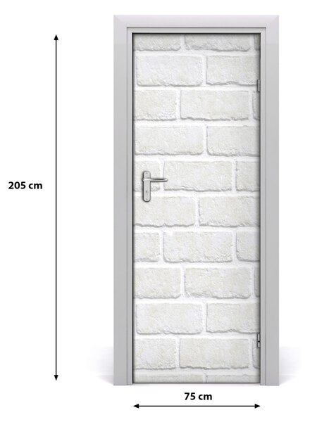 Adesivo per porta interna Muro di mattoni 75x205 cm