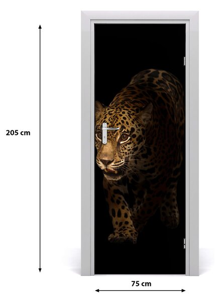 Adesivo per porta Giaguaro 75x205 cm