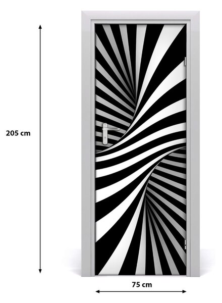 Adesivo per porta Vortex di astrazione 75x205 cm
