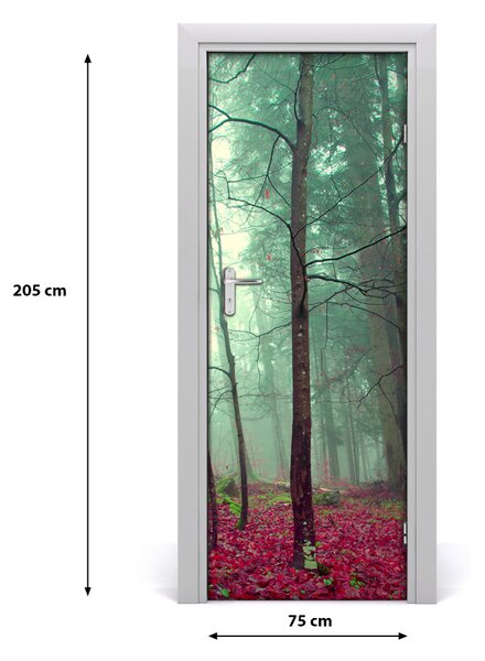 Adesivo per porta Foresta in autunno 75x205 cm