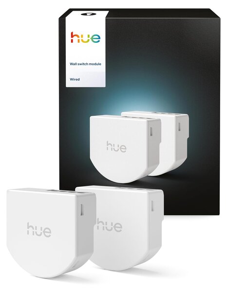 Interruttore a muro modulare Philips per illuminazione intelligente (confezione da 2), bianco, IP20, classe II, 220-240 V, -5 - 45 °C, 20 - 70%