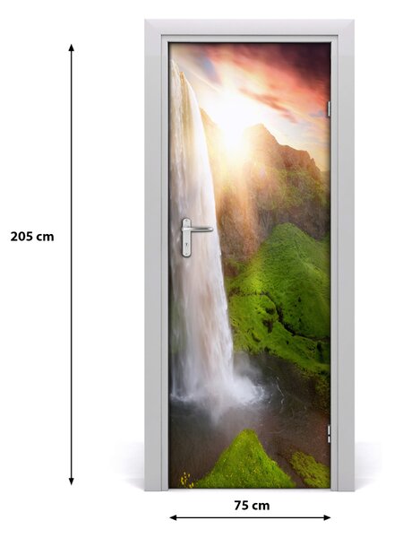 Adesivo per porta Paesaggi a cascata 75x205 cm