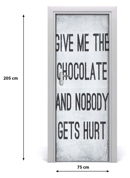 Adesivo per porta interna Dai al cioccolato 75x205 cm