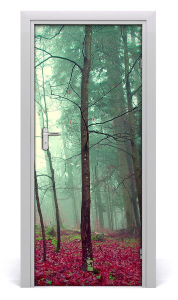 Adesivo per porta Foresta in autunno 75x205 cm