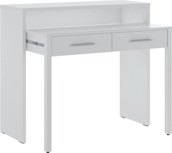DecHome Scrittoio estraibile Moderno Dimensioni 98,6x36,6x86,9 cm colore Bianco Opaco - Scrivia