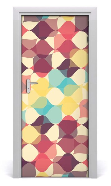 Adesivo per porta interna Sfondo geometrico 75x205 cm