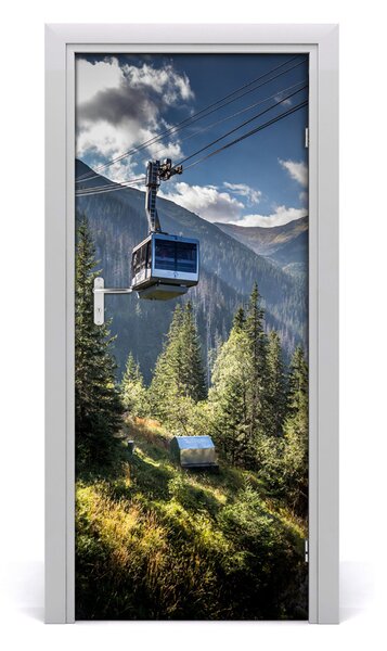 Adesivo per porta Montagne russe 75x205 cm