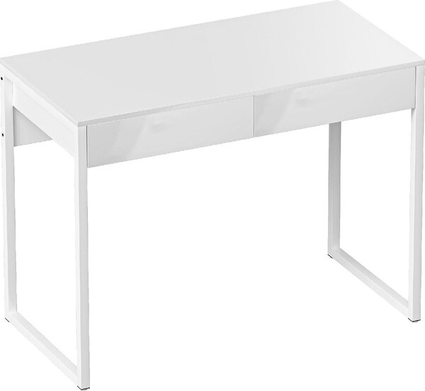 DecHome Scrittoio Moderno Dimensioni 100x50x75 cm colore Bianco