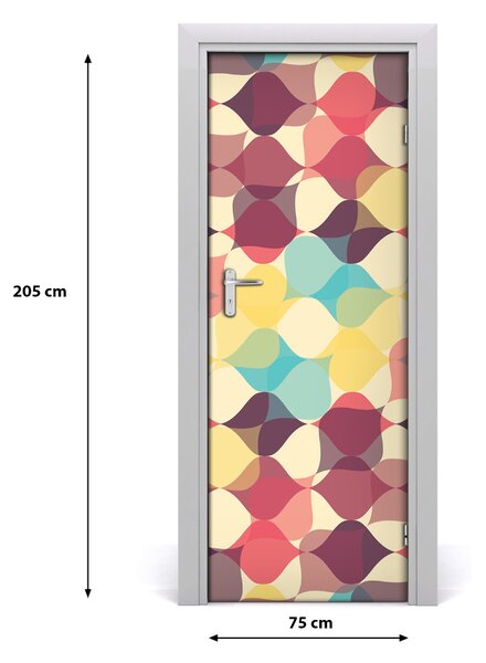 Adesivo per porta interna Sfondo geometrico 75x205 cm