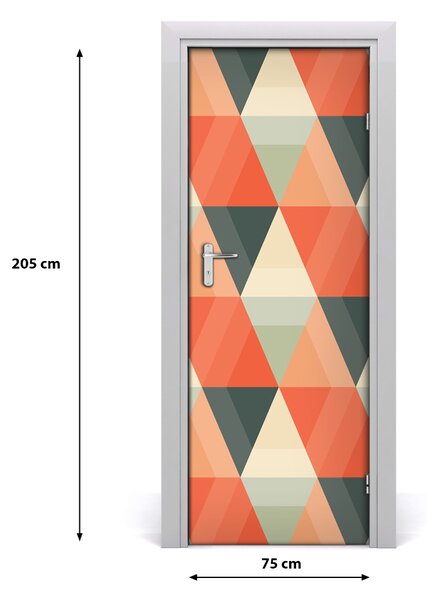 Adesivo per porta interna Sfondo geometrico 75x205 cm