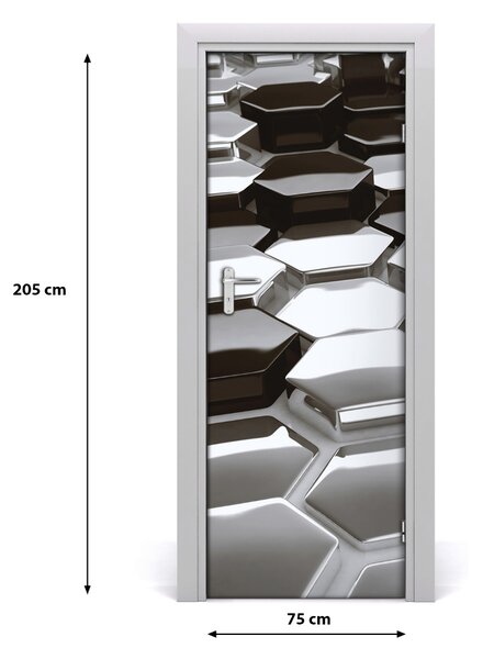 Adesivo per porta interna Astrazione 3D 75x205 cm