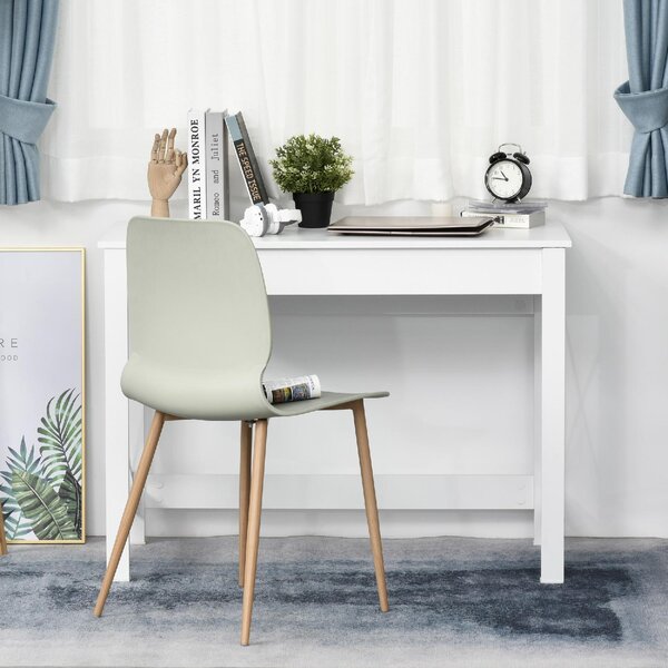 DecHome Scrittoio Moderno Dimensioni 105x50x76 cm colore Bianco
