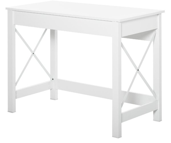 DecHome Scrittoio Moderno Dimensioni 105x50x76 cm colore Bianco