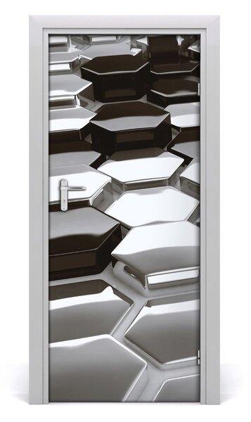 Adesivo per porta interna Astrazione 3D 75x205 cm