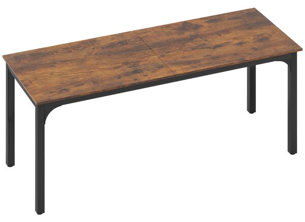 HOMCOM Scrivania per PC stile rustico con ampio piano, Marrone | Aosom Italy