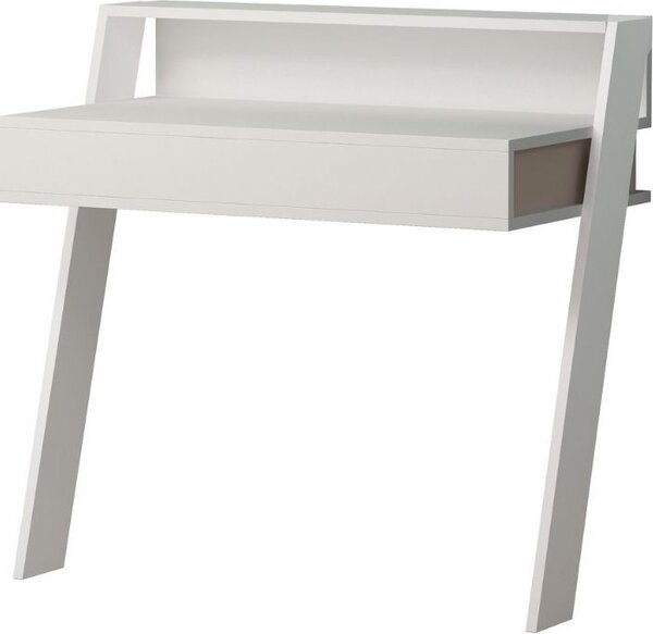 DecHome Scrittoio Moderno Dimensioni 94x50x91 cm colore Bianco - Cowork
