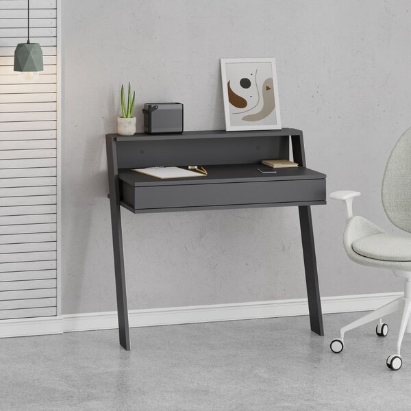 DecHome Scrittoio Moderno Dimensioni 94x50x91 cm colore Antracite - Cowork