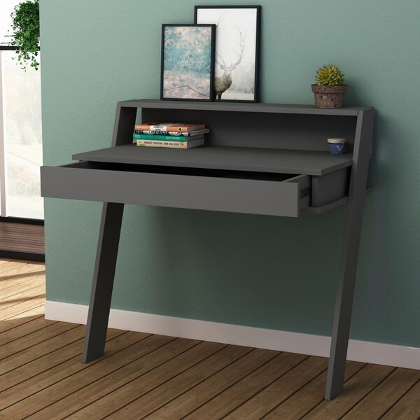 DecHome Scrittoio Moderno Dimensioni 94x50x91 cm colore Antracite - Cowork
