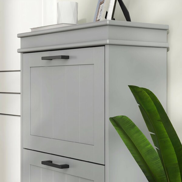 HOMCOM Scarpiera 3 ante ribaltabili per 15 paia di scarpe con ripiani, 54x24x117,5 cm, Grigio | Aosom Italy