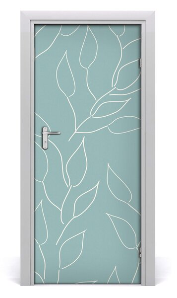 Adesivo per porta Foglie 75x205 cm