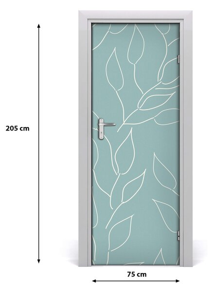 Adesivo per porta Foglie 75x205 cm