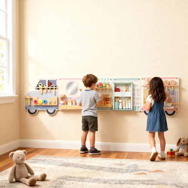AIYAPLAY Tavola sensoriale Montessori a forma di camion, Età 3 anni in su | Aosom Italy