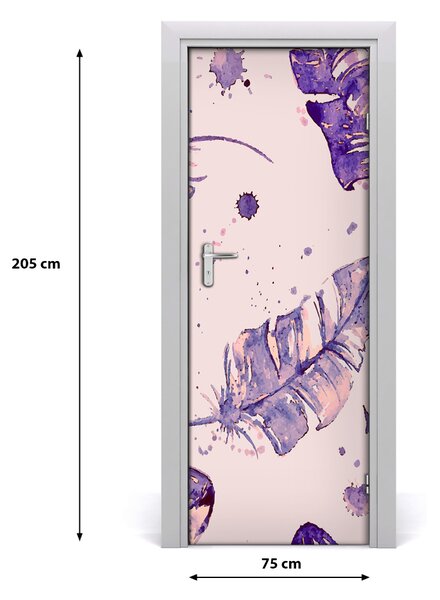 Adesivo per porta sede delle piume 75x205 cm