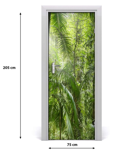 Poster adesivo per porta la foresta pluviale 75x205 cm