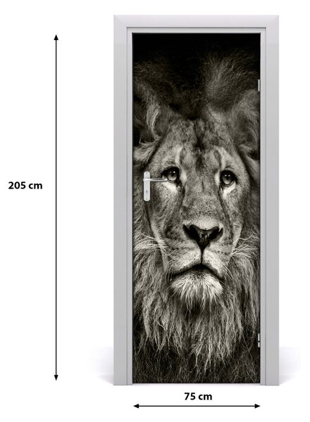 Adesivo per porta Leone 75x205 cm