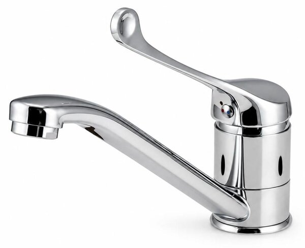 Miscelatore da cucina con maniglie lunghe, finitura cromata, modello Medic CR-1007-MD, marca Aquanello