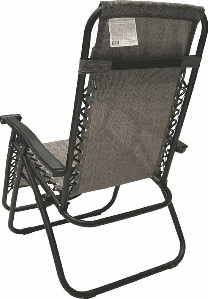 Galileo Sdraio da Giardino Pieghevole con Poggiagambe Cuscino Poggiatesta Schienale Reclinabile in Metallo/Tessuto Dimensioni 65x90x108 cm colore N