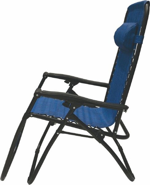 Galileo Sdraio da Giardino Pieghevole con Poggiagambe Cuscino Poggiatesta Schienale Reclinabile in Metallo/Tessuto Dimensioni 65x90x108 cm colore B